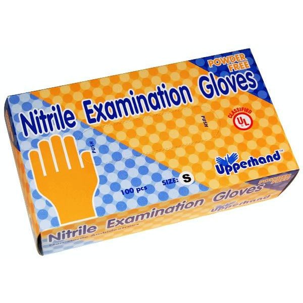 Upperhand Powder-Free Blue Nitrile Exam Gloves