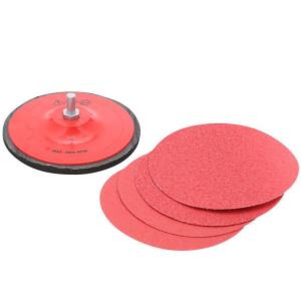 Adhesive Backed Sandpaper Discs - 12" Set, includes 1 Mounting Wheel & 3 Sandpaper Discs 