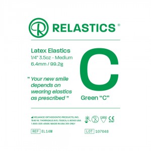 Patient Elastics Latex - Relastics Green Medium 3.5oz (50 bags of 100 pcs)