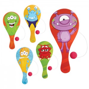 Monster Paddle Balls - 12 assorted/pk