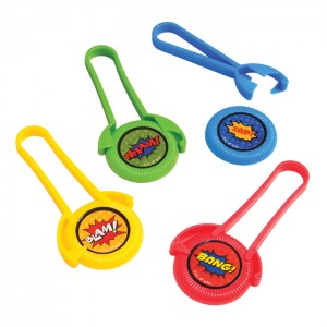 Superhero Comic Book Sound Effects Disc Shooters - 36 assorted/pk