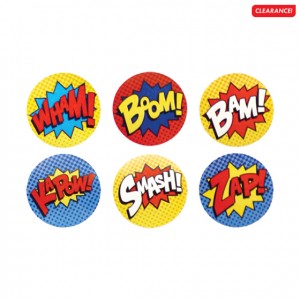 Super Hero Stickers - 100 per roll