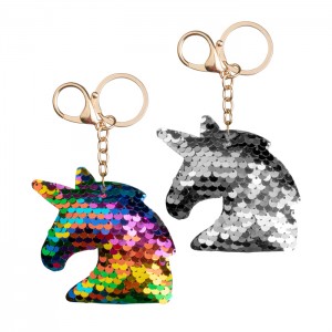 3" Sequin Unicorn Keychains - 12/pk