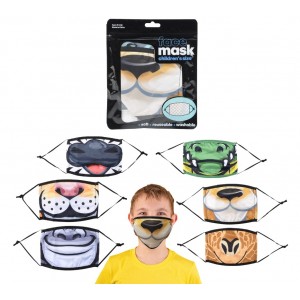 Zoo Animal Face Mask Assortment-Child Size (12ct)