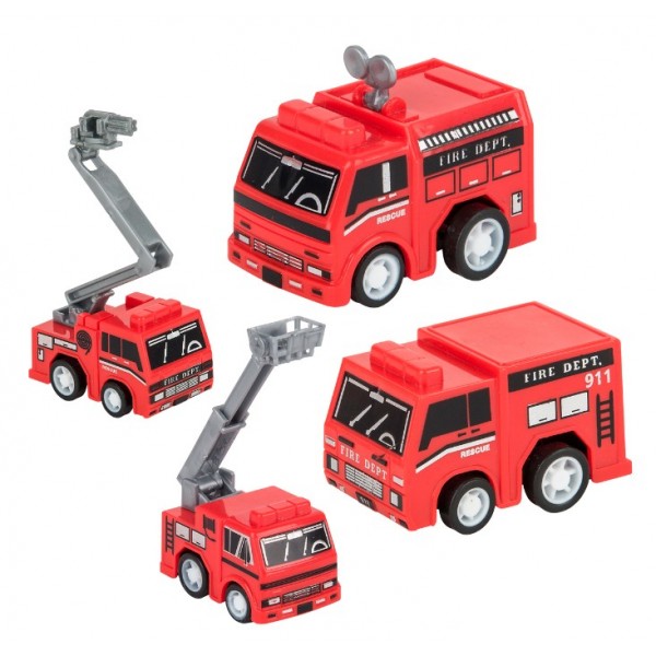 2" Pull Back Fire Truck (24ct)