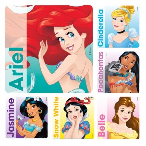 Classic Disney Princess Stickers - 100/roll