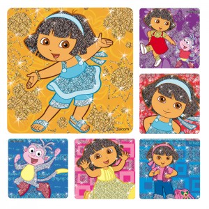 Dora the Explorer Glitter Stickers - 50/roll