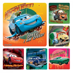 Cars Supercharged Stickers - 100/roll