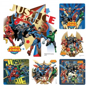 Justice League Stickers - 100/roll