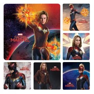 Captain Marvel Stickers - 100/roll