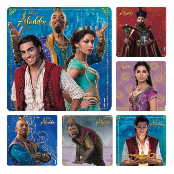 Aladdin Live Action Movie Stickers - 100/roll
