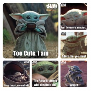 Baby Yoda Stickers - 100 per roll