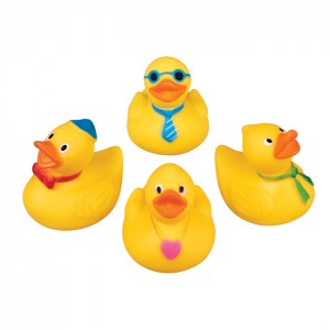 3" Yellow Squirt Ducks Assorted - 48/pk