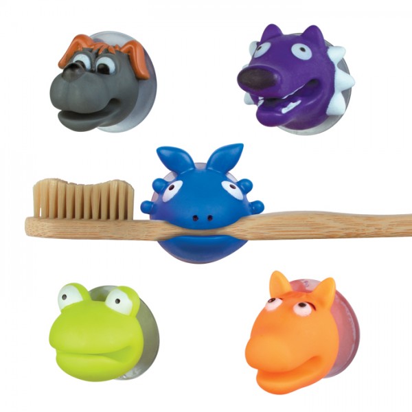 3" Animal Suction Toothbrush Holders-Assorted - 36/pk