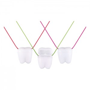 1" White Tooth Saver Necklace - 144/pk