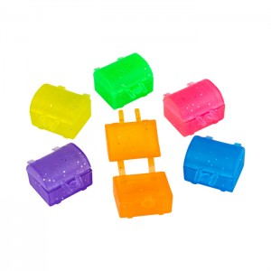 1" Glitter Tooth Saver Chests-Assorted - 144/pk