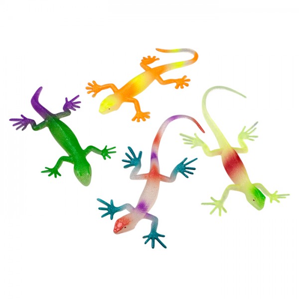 4"Glow Lizards- Assorted - 48/pk