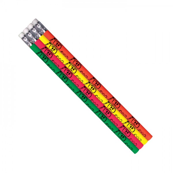 7.5" Neon Tooth Pencils Assorted - 48/pk
