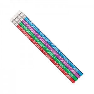 7.5" Sparkle Tooth Pencil Assorted - 48/pk