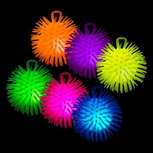 Assorted Flashing Puffer Balls - 12/pk