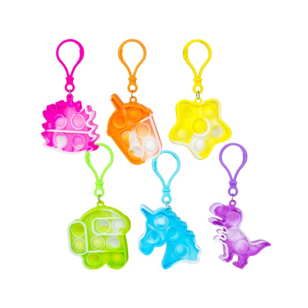 Fidget Popper Keychains - 100 per pack