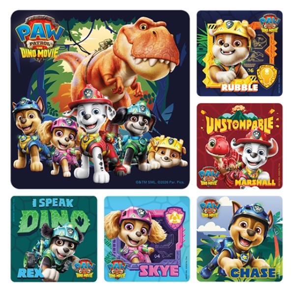 Paw Patrol: Dino Movie - Stickers 100/roll