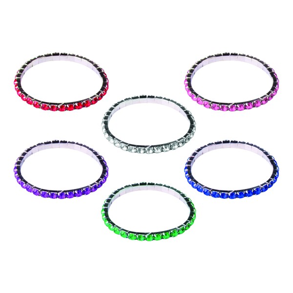 Diamond Tennis Bracelets Assorted - 36/pk