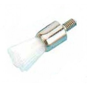 Screw-on type white prophy brush flat / pointed pkg of 144 