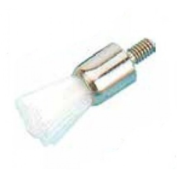 Screw-on type white prophy brush flat / pointed pkg of 144 
