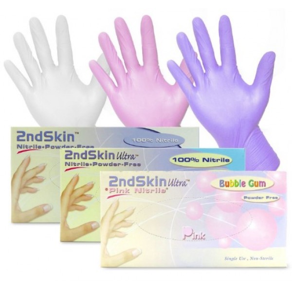 2ndSkin - White Snow Gloves - 1 Case/10 Boxes