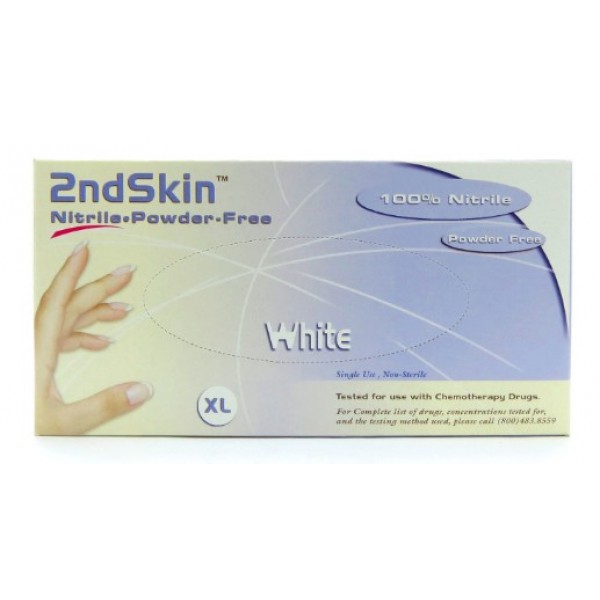 2ndSkin - White Snow Gloves - 1 Case/10 Boxes