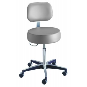 1100 Series Dental Stool - Height Range. 20"-27.5" With Backrest, Adjustable Footring