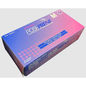 Pink Posi Prene Neoprene Exam Gloves (100/box)(12/case)