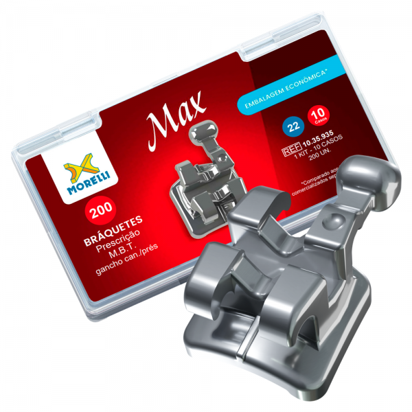 Max Stainless Steel .022 M.B.T. Brackets 10 Patient Kits