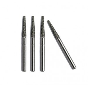 NTI Diamond Burs, FG, Taper Flat End, # C846, 1.6 mm, Coarse, Green, 5/Pk, C846-016