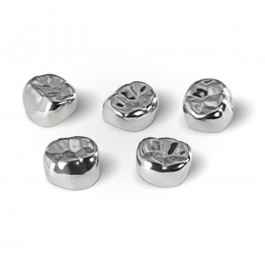 Ion Nichro Stainless Steel Molar Crowns, Pediatric, Second Primary Molar, 5/Pk