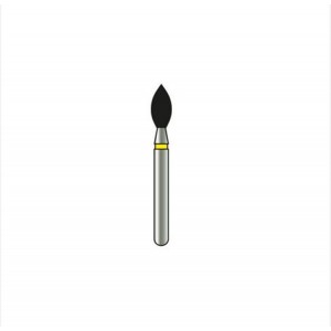 Alpen x1 Single-Use Diamond Burs, FG, Football, # 368, 2.3 mm, Extra Fine, Yellow, 25/Pk, X368EF023