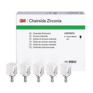 Chairside Zirconia Crown Block 20mm Refill A3 5/Pk