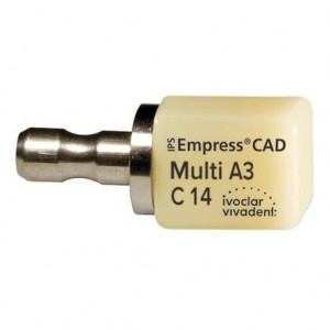 IPS Empress CAD, for CEREC and inLab Multi Blocks, C14, A3, 5/Pk, 602600