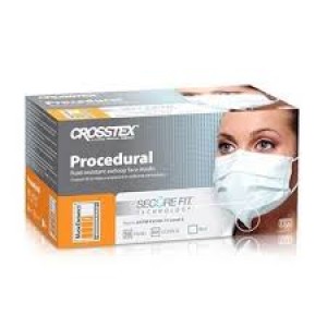 SecureFit Procedural Earloop Masks, ASTM Level 2, Blue, 50/Pk, GCPBLSF