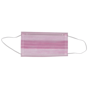 Earloop 3-PLY Masks 50/Bx ASTM Level 1 Pink, 109112
