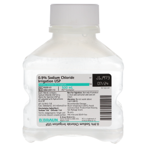 Saline Sodium Chloride NaCl 0.9%, Irrigation Bottle 500ml, R5201-01