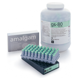 GS-80 Dispersed Phase Amalgam Capsules, 1 Spill, Fast Set, 400 mg, 50/Pk