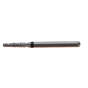 NTI Diamond Burs, FG, Taper Round End, # SC855, 1.2 mm, Super Coarse, Black, 5/Pk, SC855-012