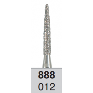 NTI Diamond Burs, FG, Flame, # C888, 1.2 mm, Coarse, Green, 5/Pk, C888-012