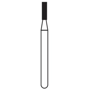 Solo Diamond Single Use Burs, FG, Flat End Cylinder, # 0710, 1.0 mm, Coarse, Green, 25/Pk, 835010C