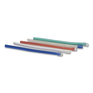 Saliva Ejectors - Bendable - Clear w/ blue tip (100)