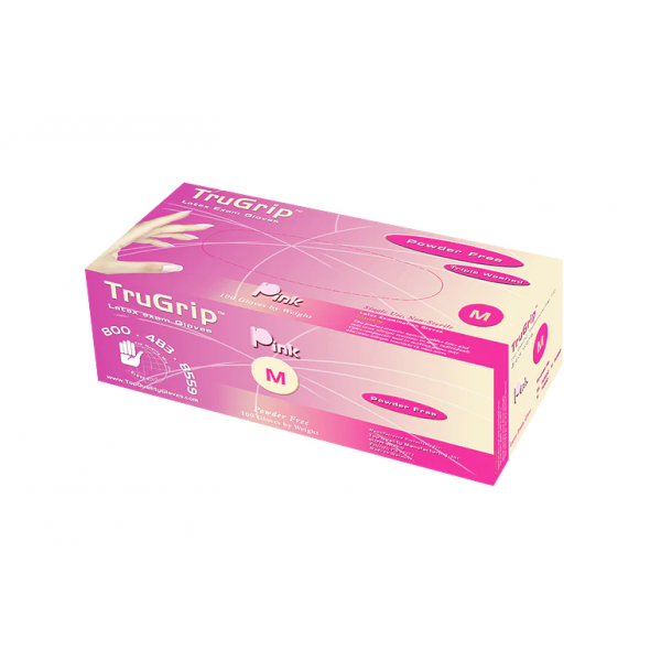 Top Quality Tru Grip Pink Latex Gloves