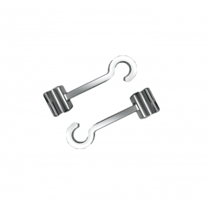 Long Curved Crimpable Hooks Right or Left (10 pcs)