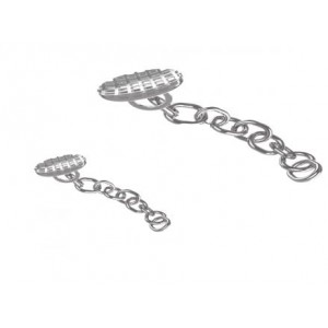 Eruption Appliance S.S. Button with Chain 10 pcs.